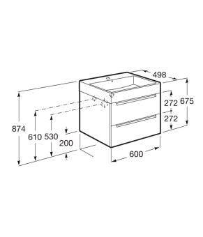 Тумба с умывальником Roca A851075806