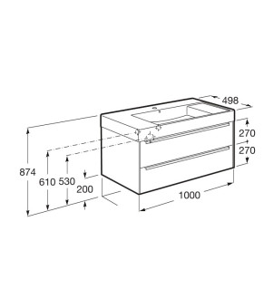 Тумба с умывальником Roca A851077806