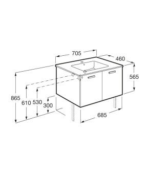 Тумба с умывальником Roca A855853201