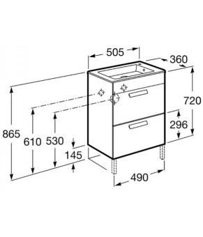 Тумба с умывальником Roca A855904154