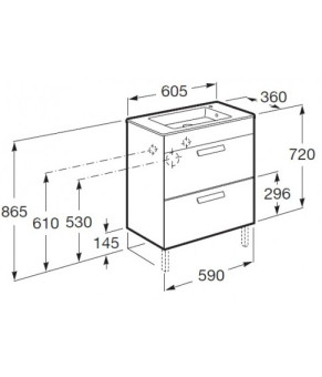Тумба с умывальником Roca A855905154