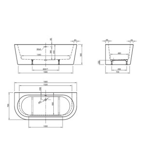 Ванна акриловая Roca A24T275000