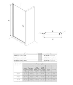 Душевая дверь Roca AM4709012M