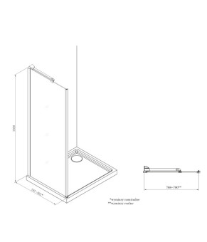 Душевая стенка Roca AMP3508012M