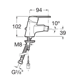 Смеситель для биде Roca A5A6125C00