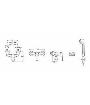 Смеситель для ванны Roca A5A0225C00