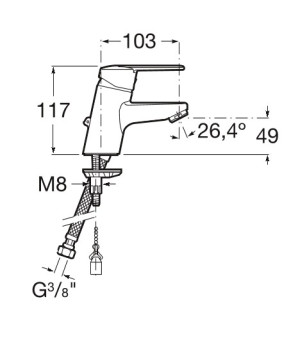 Смеситель для раковины Roca A5A3125C00