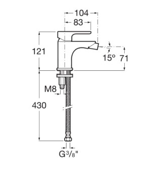 Смеситель для биде Roca A5A6B09C00
