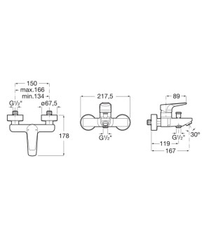 Смеситель для ванны Roca A5A0290C00