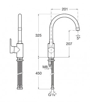 Смеситель для кухни Roca A5A8409C00
