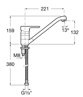 Смеситель для кухни Roca A5A8909C00