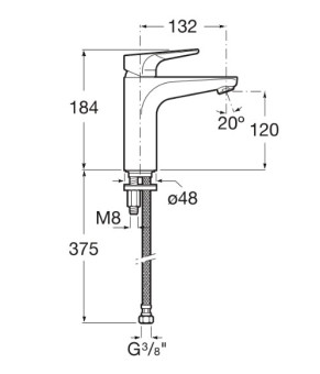 Смеситель для раковины Roca A5A3990C00
