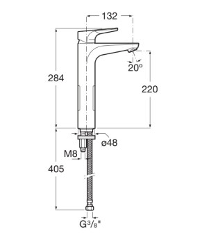 Смеситель для раковины Roca A5A3790C00