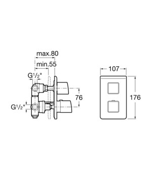 Встраиваемый смеситель Roca A5A2850C00
