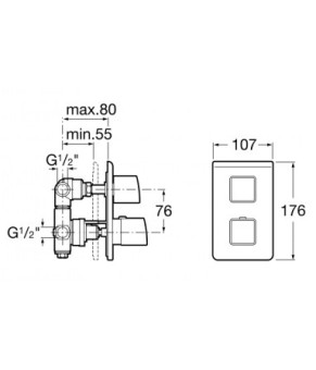 Встраиваемый смеситель Roca A5A2950C00
