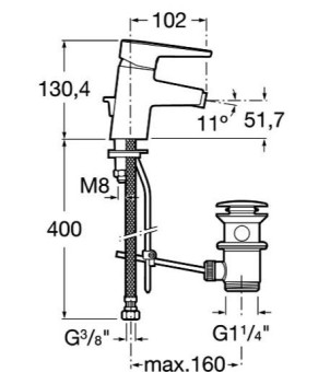 Смеситель для биде Roca A5A6031C00