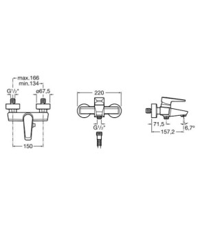 Смеситель для ванны Roca A5A0231C00