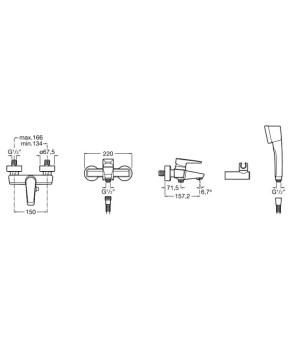 Смеситель для душа Roca A5A2031C02
