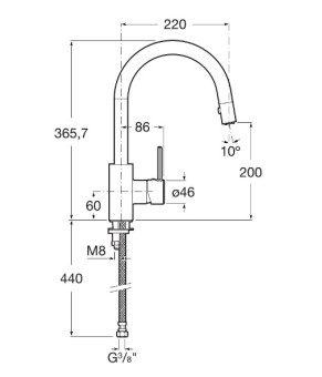 Смеситель для кухни Roca A5A8160C00