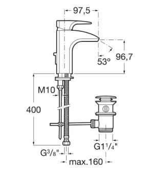 Смеситель для раковины Roca A5A3050C00