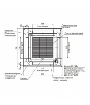 Декоративная панель с датчиком Mitsubishi Electric PLP-6EAE