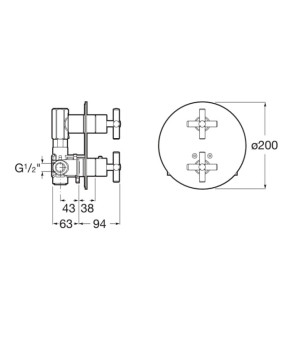 Встраиваемый смеситель Roca A5A0743C00