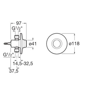 Встраиваемый смеситель Roca A5A2624C00