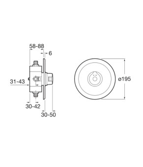 Встраиваемый смеситель Roca A5A2217C00