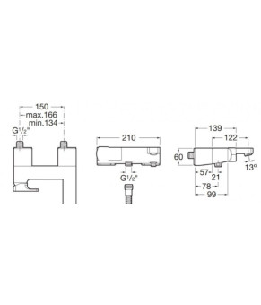 Смеситель для ванны Roca A5A0201C00