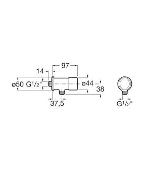 Смеситель для писсуара Roca A5A9224C00