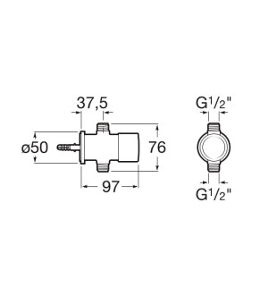 Смеситель для писсуара Roca A5A9124C00