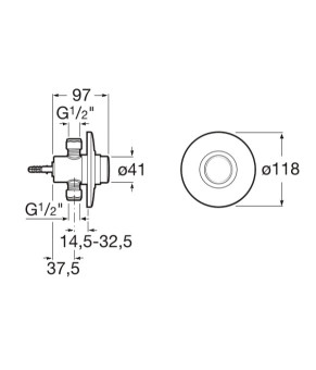 Смеситель для писсуара Roca A5A9024C00