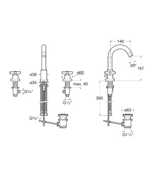 Змішувач для раковини Roca A5A4443C00