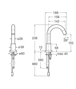 Смеситель для раковины Roca A5A3243C00