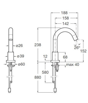 Смеситель для раковины Roca A5A3343C00
