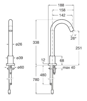 Смеситель для раковины Roca A5A3843C00