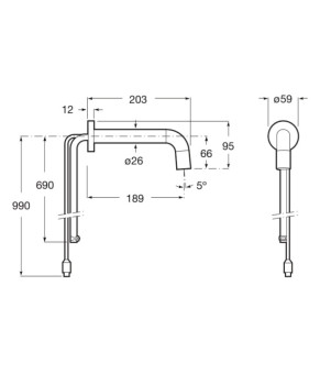 Смеситель для раковины Roca A5A3643C00