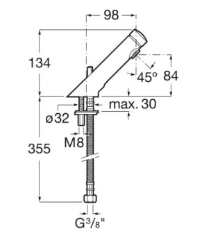 Смеситель для раковины Roca A5A3179C00