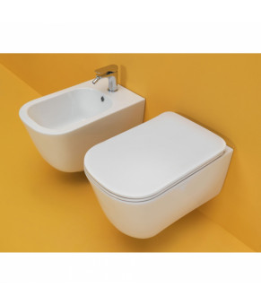 Унитаз подвесной Kerasan Tribeca с сиденьем плавного опускания Slim 511401 519101