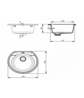 Кухонная мойка Fancy Marble Tuluza 107050004