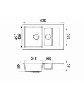 Кухонная мойка Fancy Marble LaPas 110080001