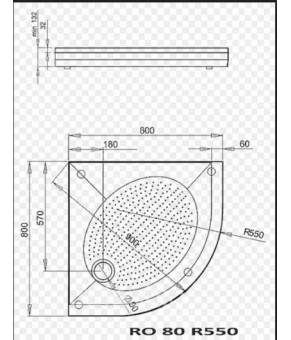 Поддон для душевой кабины Fancy Marble 800х800 R550 60085501