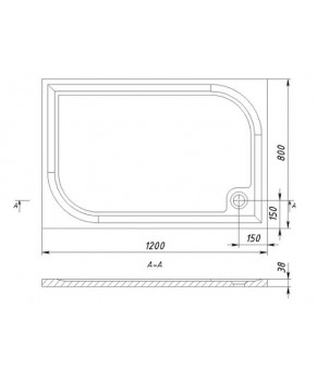 Поддон для душевой кабины Fancy Marble 1200х800 60120101