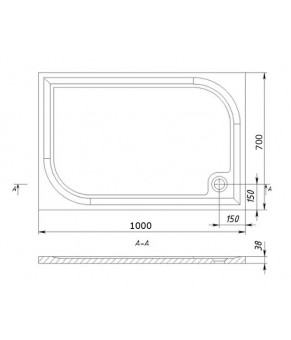 Поддон для душевой кабины Fancy Marble 1000х700 60100101
