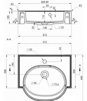 Умывальник Fancy Marble Comfort 512 0905101