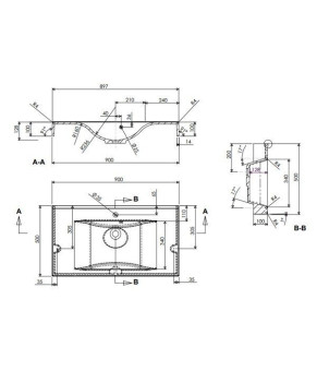 Умывальник Fancy Marble Nadja 900 0209101