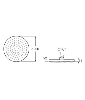 Верхний душ Roca A5B2150C00