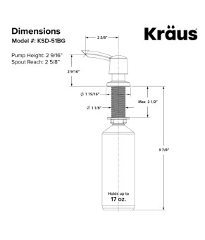 Дозатор жидкого мыла Kraus KSD-51CH