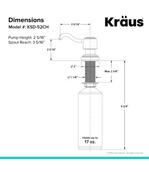 Дозатор жидкого мыла Kraus KSD-52SFS