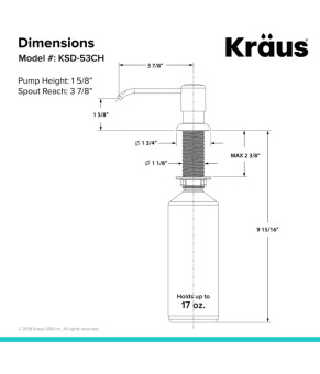 Дозатор рідкого мила Kraus KSD-53CH